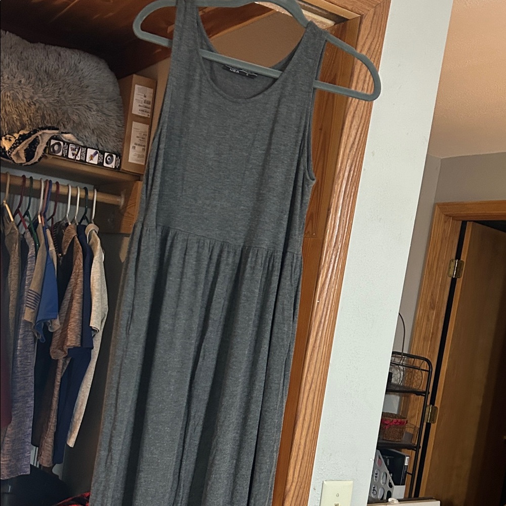 Charcoal Sleeveless Maxi Dress